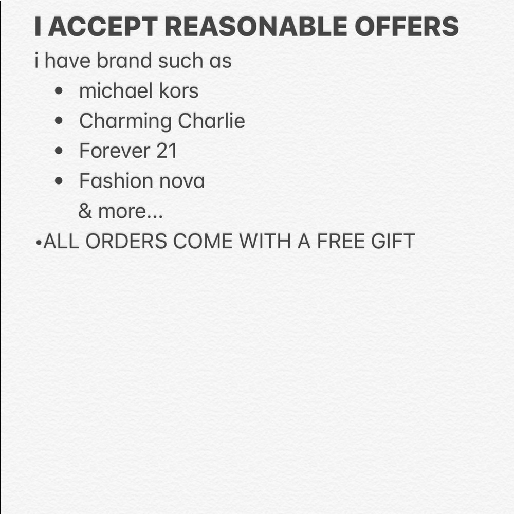 SEND OFFERS!!